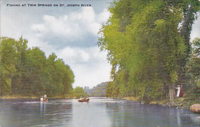 Fishing At Twin Springs On St Joseph River Michigan