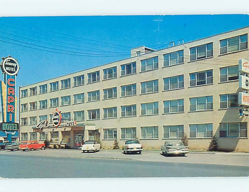 Unused Pre-1980 OLD CARS & CAPRI HOTEL IN MONTREAL Quebec PQ CANADA Q4884