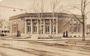 J14/ Laconia New Hampshire RPPC Postcard c1910 New Post Office Building 101