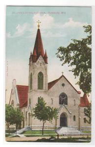 St John's Catholic Church Plymouth Wisconsin 1910c postcard