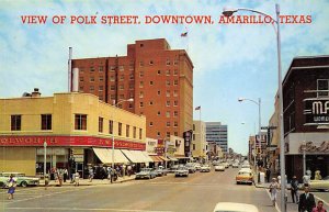 View of Polk Street, downtown Amarillo, Texas, USA Drug Store Unused 