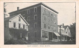 Milo Maine Main Street Vintage Postcard AA100553