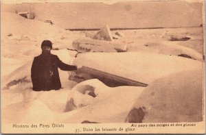 Canada Missions Peres Oblats Dans Les Brisants de Glace Postcard C103