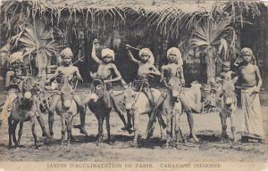 Children On Donkeys Jardin D'Acclimation De Paris Caravane Indienne Hagenbeck...