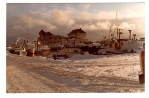 Fishing Boats in Winter Anchor , Coloured Photograph,  Nova Scotia