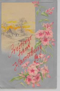 Harrisburg Pennsylvania Greetings From scenic view glittered antique pc Z21313