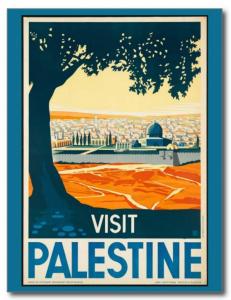 Palestine Vintage Travel Tourism Poster REPRO Postcard