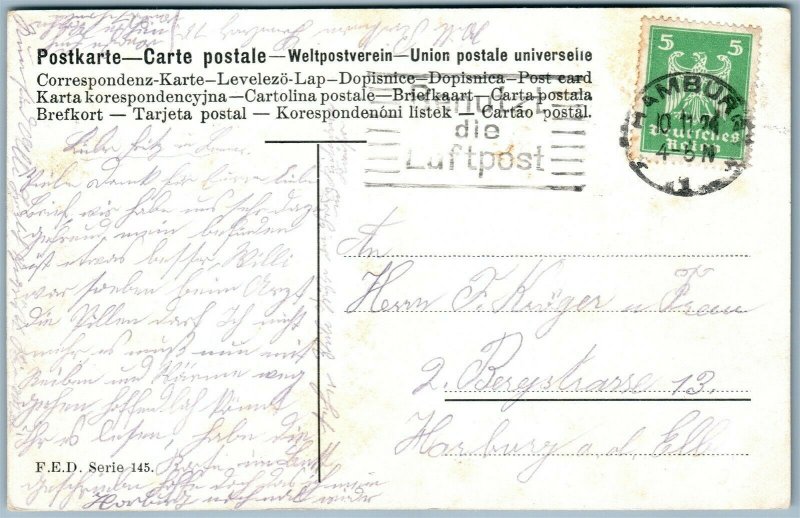 CATS in the BARN ANTIQUE POSTCARD 