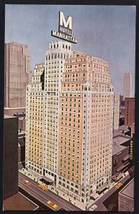 NEW YORK CITY Manhattan Hotel, 44th to 45th Street at 8th Avenue pm1964 Chrome