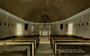 Canada - Quebec, Tadousac. First Church Built in Canada, Interior