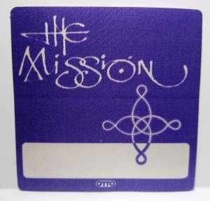 The Mission UK Backstage Pass 1990 World Deliverance Tour Post-Punk Goth Rock