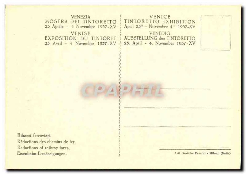 Old Postcard Mostra Del Tintoretto Venezia Susanna al Bagno