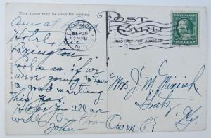 VINTAGE 1910 POSTCARD O. & C. STATION LEXINGTON KY  train railway station