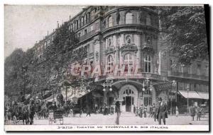 Postcard Old Paris Theater du Vaudeville B Deb Italians