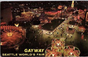 Postcard AMUSEMENT PARK SCENE Seattle Washington WA AJ1109