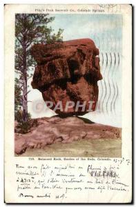 Postcard Old Pike & # 39s Remembrance Peak Colorado Springs