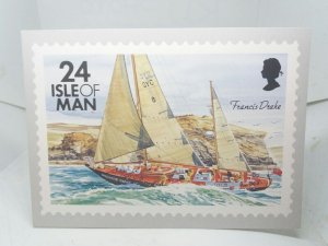 Isle of Man Ships Stamp Postcard Francis Drake 24 1993