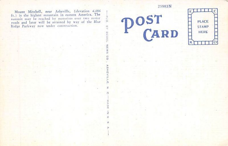 Mount Mitchell Burnsville, North Carolina NC