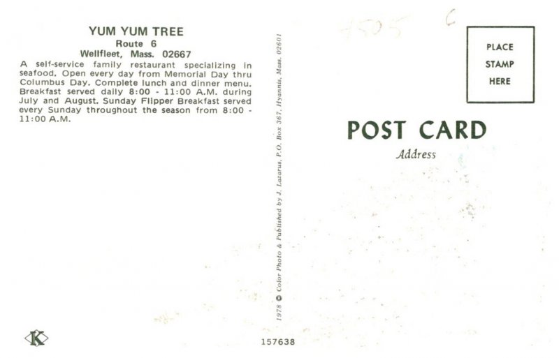 Massachusetts  Wellfleet Yum Yum Tree