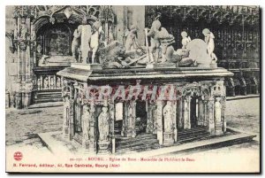 Old Postcard Bourg Brou Church Mausoleum of Philibrt Beau