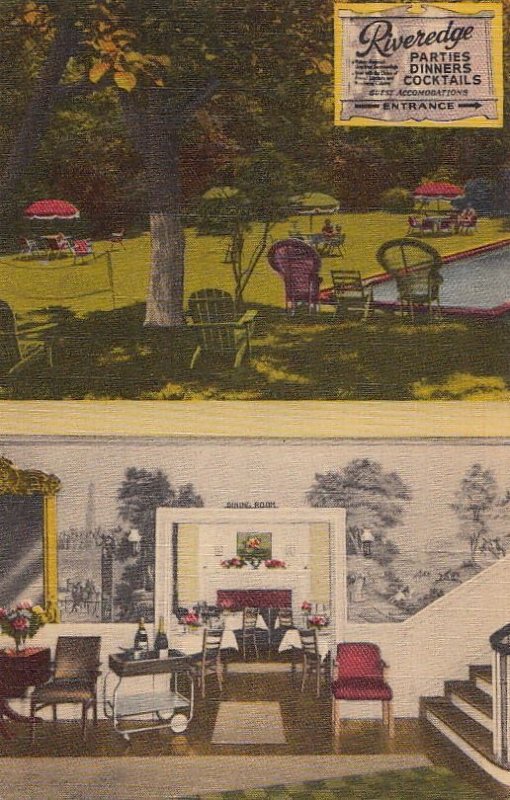 Postcard Riveredge Hotel #2 Greenfields Reading PA