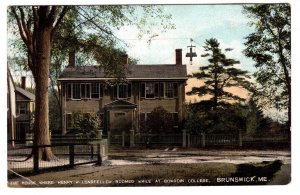 House Where Henry Longfellow Roomed, Brunswick, Maine, Used 1908, Writer