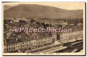 Old Postcard Besancon Les Bains Quai Vauban