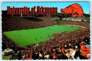 FAYETTEVILLE, AR ~ Football Game RAZORBACK STADIUM ca 1970s- 4x6  Postcard