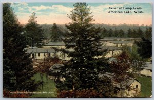 Postcard American Lake Washington c1910s Lakewood Scene at Camp Lewis