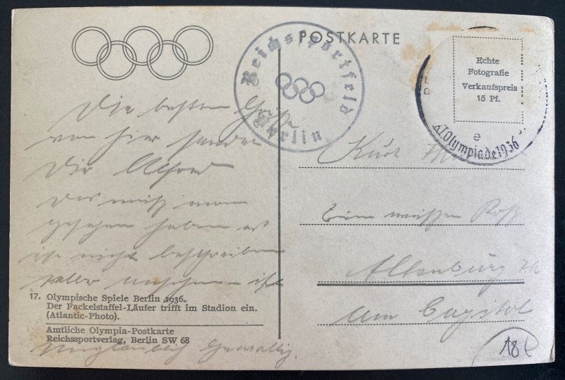 Mint Germany Real Picture Postcard Berlin Olympic Stadium Pack Relay