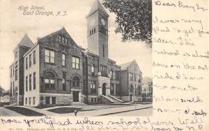 East Orange New Jersey High School Street View Antique Postcard K71087