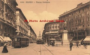 Italy, Milano, Milan, Piazza Cardusia, Trolley, No 4595