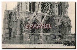 Old Postcard Reims In The Ruins Cathedrale Automotive Portal