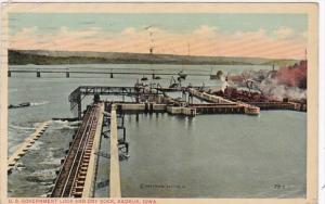 Iowa Keokuk U S Government Lock and Dry Dock 1916