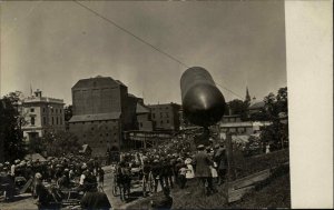 Dirigible Balloon Rides Portland ME Written on Back - Maine? c1910 RPPC