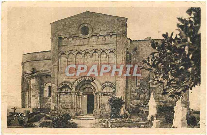 Old Postcard Royan Facade of the Church of Talmont