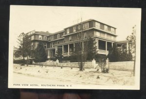 RPPC SOUTHN PINES NORTH CAROLINA NC PARK VIEW HOTEL REAL PHOTO POSTCARD