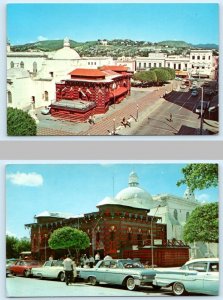 2 Postcards PONCE, Puerto Rico ~ Colorful FIRE HOUSE Fire Department c1960s