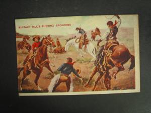 BUFFALO BILL BUCKING BRONCHOS SHOW c1905 Postcard