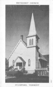 Stamford Vermont 1955 Postcard Methodist Church