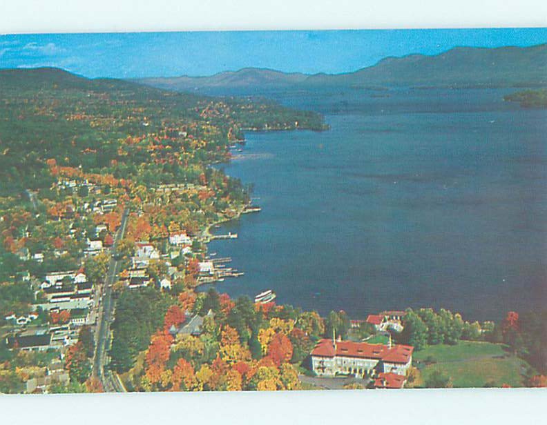 Pre-1980 AERIAL VIEW Adirondacks - Lake George New York NY AD0144