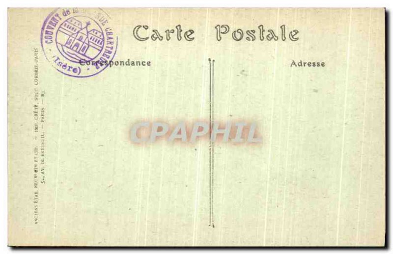 Old Postcard Dauphine La Grande Chartreuse Convent Entree