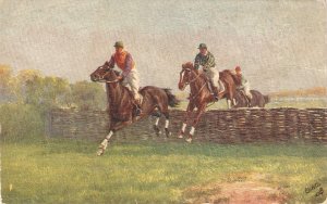 Steeplechasing  Tuck Oiette Postcard # 9509