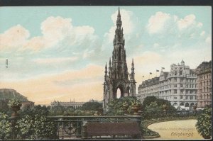 Scotland Postcard - Sir Walter Scott's Monument, Edinburgh     K444
