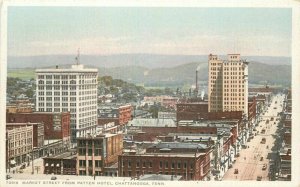 Autos Trolleys Market Patton Hotel Chattanooga Tennessee C-1910 Postcard 11845