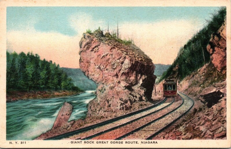 Giant Rock Great Gorge Rout Niagara Postcard UNP VTG HHT Unused Vintage