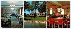 c1960 Arrowhead Inn Beautiful Indian Lake Manistique Michigan Multiview Postcard