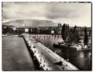 Modern Postcard Geneva Pont Du Mont Blanc and Rousseau island