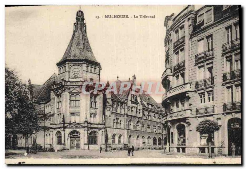 Old Postcard Courthouse Mulhouse The Tribunal