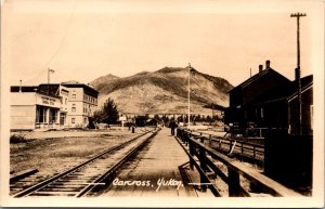 RPPC Railroad Line Through Carcross Yukon Vintage Postcard Q61